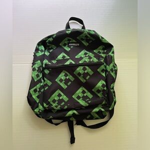 Minecraft Creeper Backpack School Bag 17” Laptop Black Green